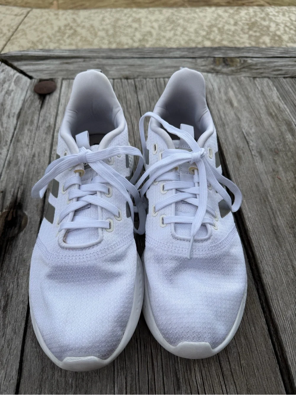 adidas White Women's Sneakers - Picture 1 of 11
